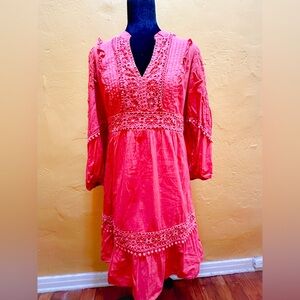 Women's Corral Crochet-Detail V-Neck Dress
